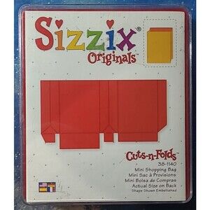 SIZZIX Originals 38-1140 Cuts-n-folds Mini Shopping Bag Scrapbooking Die